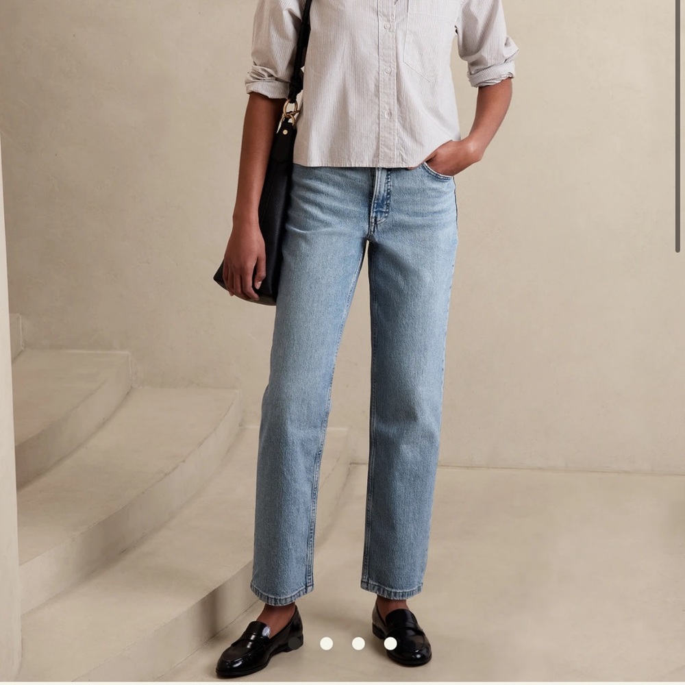 NEW Banana Republic High-Rise Straight Jean